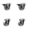 Service Caster 3'' Semi Steel Wheel Swivel Bolt Hole Caster Set with 2 Posi Lock Brakes, 4PK SCC-BH20S314-SSS-PLB-2-S-2 - alternate 1